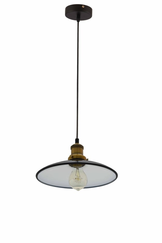 CESARE loft lampa wisząca klosz metal czarny