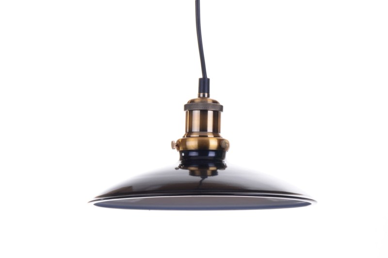 CESARE loft lampa wisząca klosz metal czarny