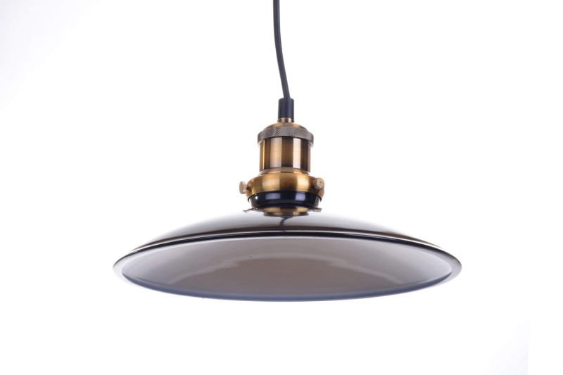 CESARE loft lampa wisząca klosz metal czarny