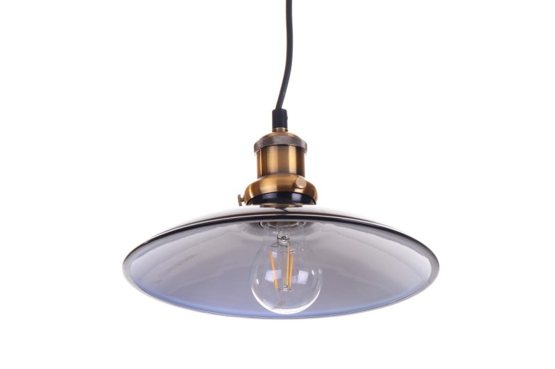 CESARE loft lampa wisząca klosz metal czarny