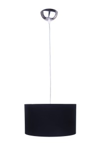 BORGIA czarna lampa sufitowa wisząca klosz abażur czarny tkanina Ø45cm ↕100cm 1xE27 hurt