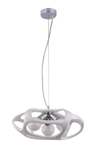 BONITTA-W chrom/biały lampa sufitowa wisząca  3xE27 ↔43cm ↕135cm hurt