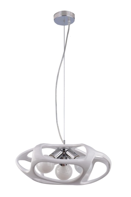 BONITTA-W chrom+biały lampa zwis*3 żarówki fi430mm