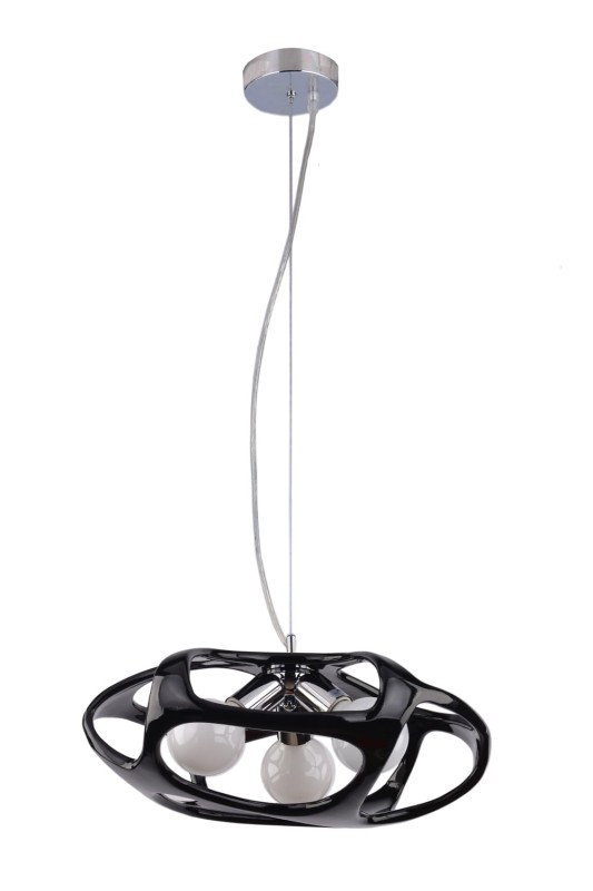 BONITTA-B chrom+czarny lampa zwis*3żarówki fi430mm