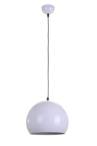 AXEL biały shine lampa wisząca kula klasyka stylu  Ø 28cm kuchnia nad wyspę barek lub stół 1xE27 hurt