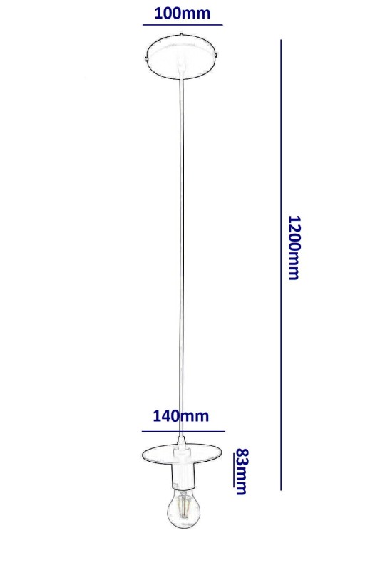 AURIGA modern loft czarna,  lampa zwis 1xE27