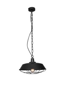 AMELIA  czarna stylowa lampa wisząca klosz metal loft industrial  1xE27