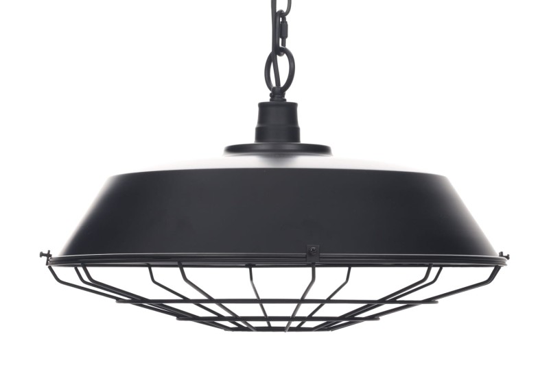 AMELIA loft zwis pojedyńczy klosz metal czarny