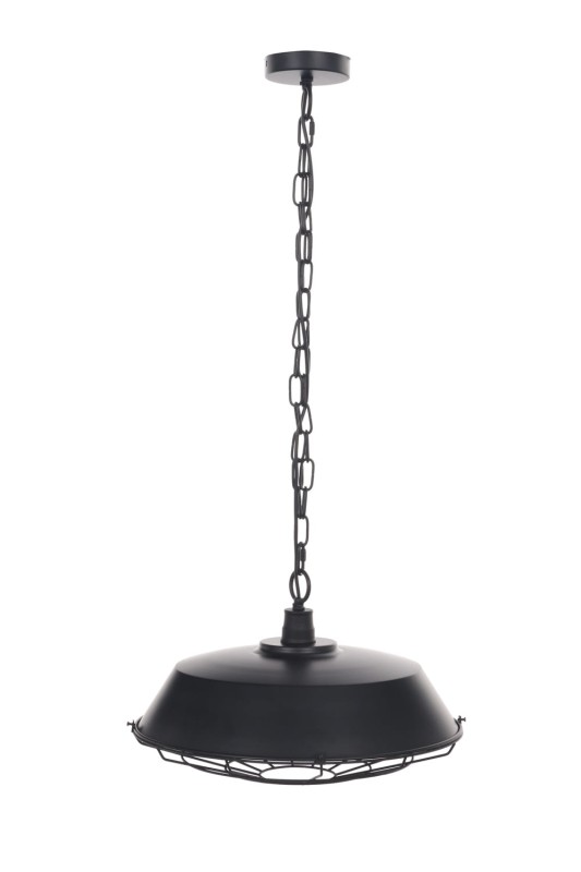 AMELIA loft zwis pojedyńczy klosz metal czarny