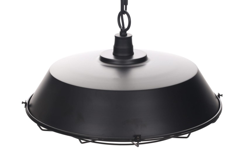 AMELIA loft zwis pojedyńczy klosz metal czarny