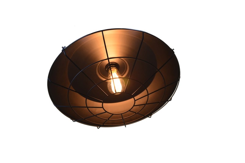 AMELIA loft zwis pojedyńczy klosz metal czarny