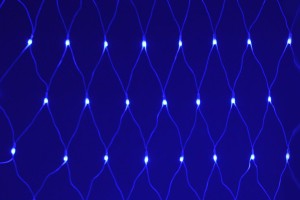 S1-3 Siatka ozdobna świąteczna LED niebieska wewnętrzna  1,5x1,5m gniazdo + programator