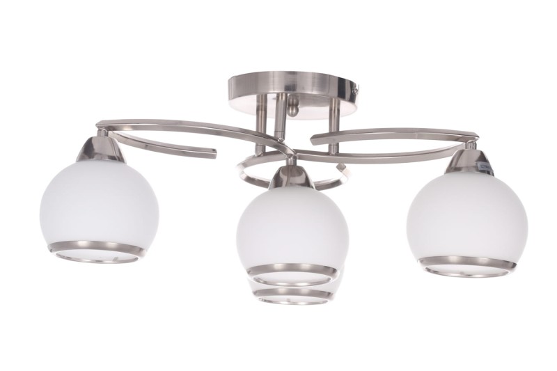 ZOE-4 satynowy nikiel lampa  sufit żyrandol
