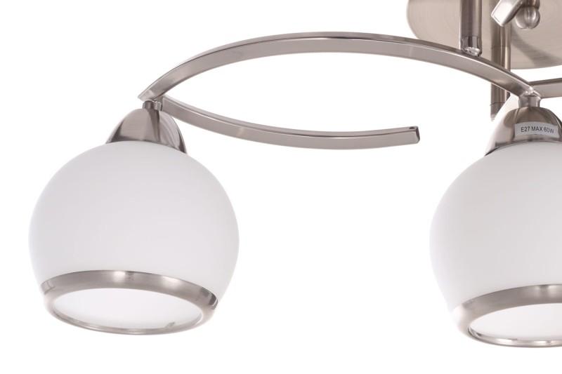 ZOE-4 satynowy nikiel lampa  sufit żyrandol