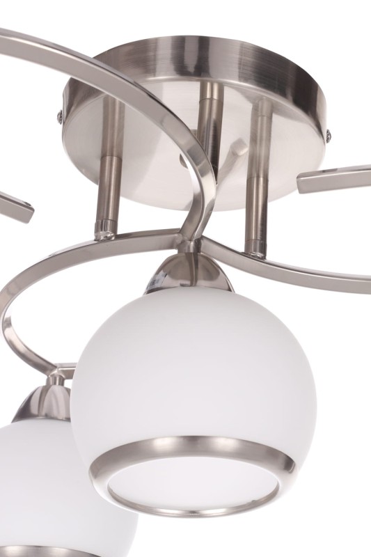 ZOE-4 satynowy nikiel lampa  sufit żyrandol