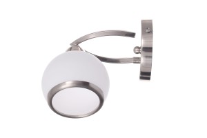 ZOE-1 satyna lampa ścienna kinkiet ozdobny klosz szklany Ø12cm ↕ 20cm 1xE27