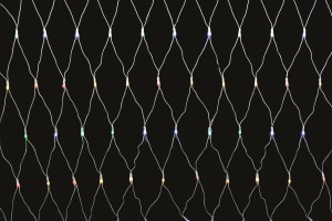 S1-1 Siatka ozdobna LED świąteczna  multikolor  wewnętrzna 1,5x1,5m 