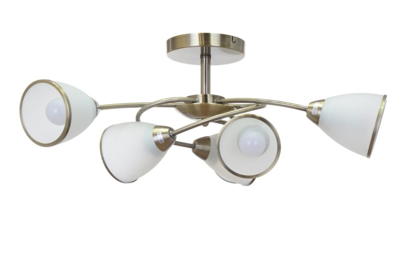 NELA-6 antyczny mosiądz lampa  sufit żyrandol
