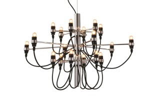 MARITA chrom duża piękna lampa sufitowa wisząca żyrandol "a'la pająk" styl retro vintage  Ø60cm ↕165cm 18xE14