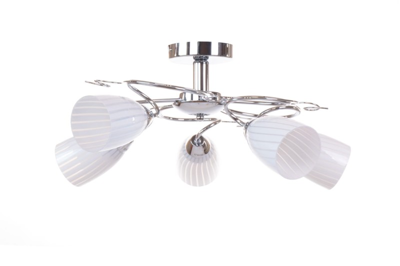 LEA-5C chrom lampa sufitowa żyrandol