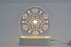 OZD-S-4 ŚNIEŻYNKA ozdoba stołowa USB/3xAAA