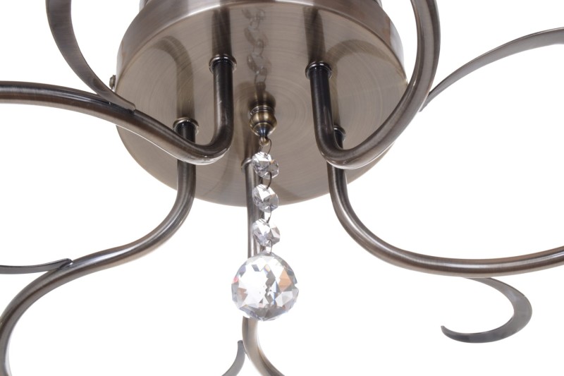 IDALIA-5 antique brass lampa sufit żyrandol