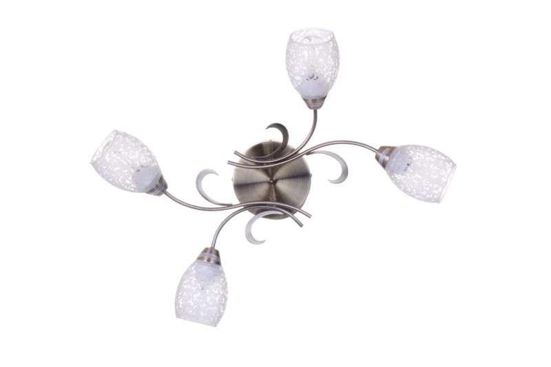 IDALIA-4 antique brass lampa sufit żyrandol