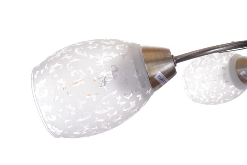 IDALIA-4 antique brass lampa sufit żyrandol