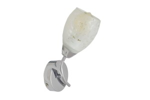 IDALIA-1 chrom lampa ścienna kinkiet klosz szklany piaskowany 1xE27