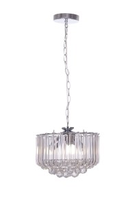 CONO-3 chrom+akryl lampa wisząca glamour kryształki akrylowe  Ø 33cm ↕120cm 3xE27