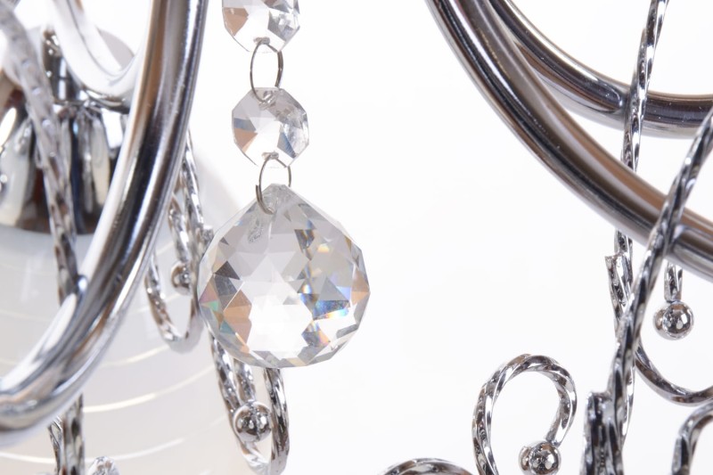 CARIATI-3 glamour chrom lampa żyrandol klosze szkło kryształki 3xE27 hurt