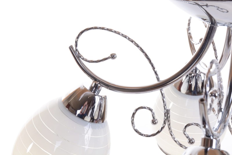 CARIATI-3 glamour chrom lampa żyrandol klosze szkło kryształki 3xE27 hurt