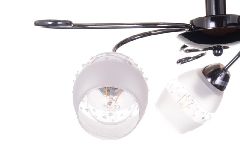 AZALIA-5 perłowy czarny lampa sufitowa żyrandol