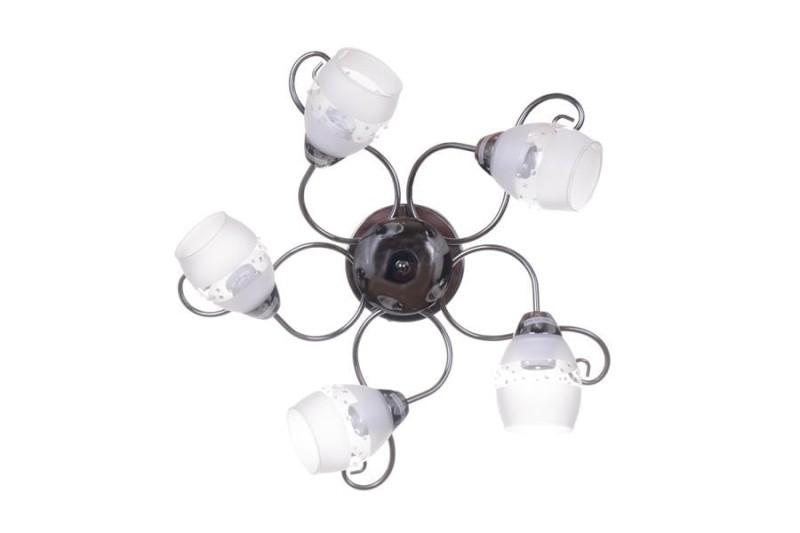 AZALIA-5 perłowy czarny lampa sufitowa żyrandol