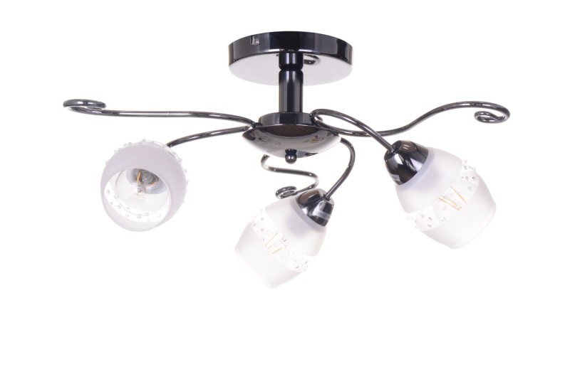 AZALIA-3 perłowy czarny lampa sufitowa żyrandol