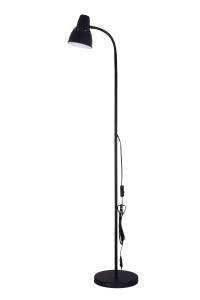 REMO czarna lampa podłogowa styl loft industrial ↕147cm  ↔40cm 1xE27 hurt