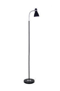 FL-3714F czarna stylowa lampa stojąca podłogowa klosz metalowy ruchomy Ø22cm ↕160cm loft 1xE27