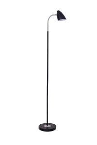 FL-3710F czarna stylowa lampa stojąca podłogowa klosz metalowy ruchomy Ø22cm ↕160cm loft 1xE27 