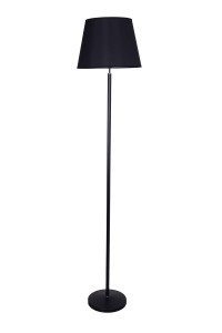 FL-3512 czarna lampa podłogowa klosz abażur tkanina czarny 190cm 1xE27 