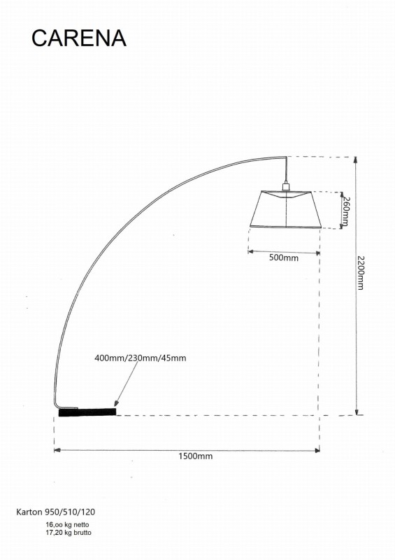 CARENA czarny lampa podłogowa