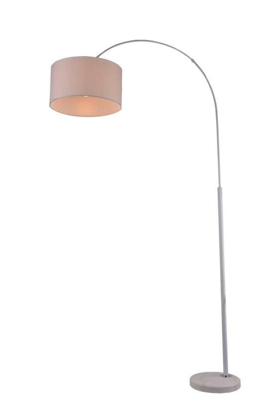 BORNEO-W biała lampa podłogowa abażur E27