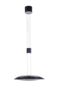RAFAELLO LED czarny połysk "pianino" lampa wisząca  Ø37cm ↕140cm 18W 3000K regulacja wysokości
