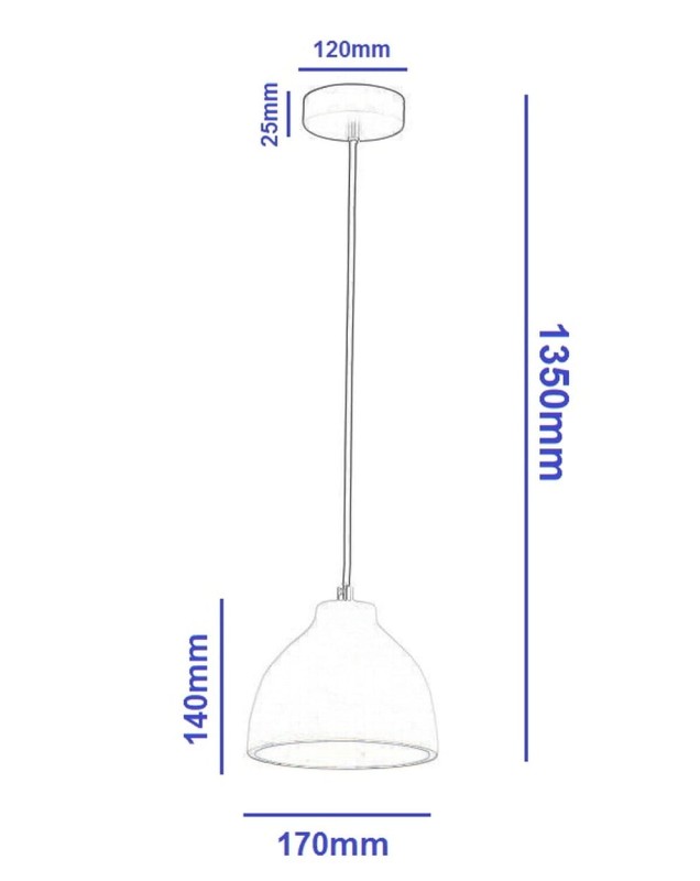 LUIGI loft beton lampa wisząca 1xE27 hurt