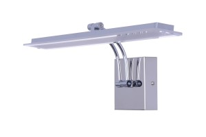 VINCENT-650CX chrom lampa kinkiet LED nad lustro obraz ruchome ramię i oprawa /klosz/  15W 4000K