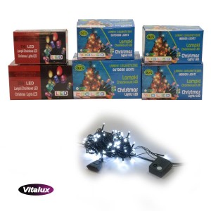 LM001-2 l.choinkowe wew.100LED z.biały gniazdo+pro