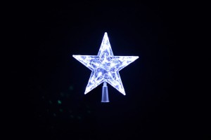 CZU-2 Czubek na choinkę LED biały zimny akryl efekty 22cm