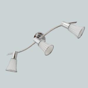 ALAN-3 chrom lampa sufitowa spot klosze szklane ↔ 64,5cm ↗9cm ↕20cm 3xE14 