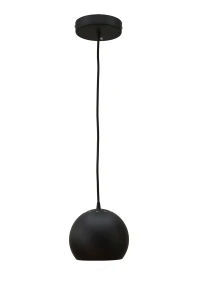 ORION czarny mat lampa wisząca sufitowa klosz kula metal kuchnia jadalnia nad wyspę nad blat nad stół loft 1xE27