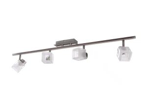 MIRA-4 satyna lampa sufitowa spot klosze szklane ozdobne styl klasyczny  ↔86cm ↕17cm 4xG9
