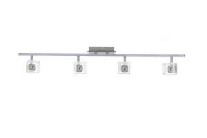 MIRA-4 chrom lampa sufitowa spot klosze szklane ozdobne styl klasyczny  ↔86cm ↕17cm 4xG9